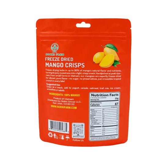 Freeze Dried Mango Crisps – 100% Natural, Sweet & Tangy Snack (1.76 oz)