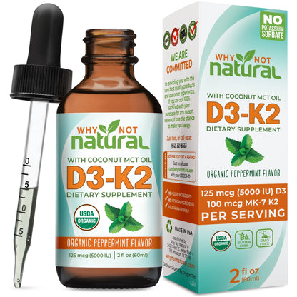Organic Vitamin D3 & K2 Liquid Drops
