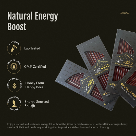 Lajit Gold Shilajit Infused Honey Sticks