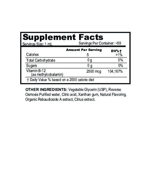 Liquid Vitamin B12 (2500mcg)