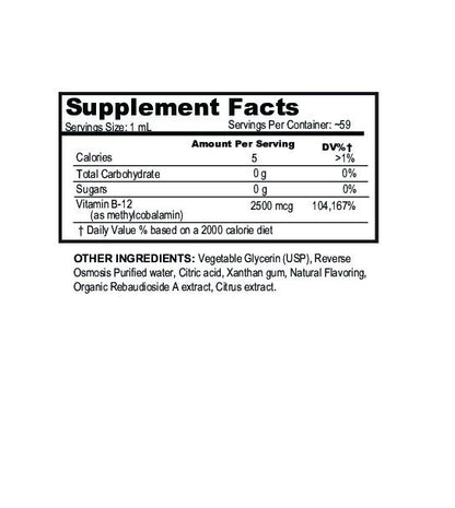 Liquid Vitamin B12 (2500mcg)