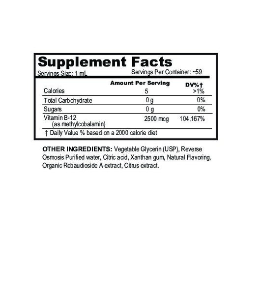 Liquid Vitamin B12 (2500mcg)